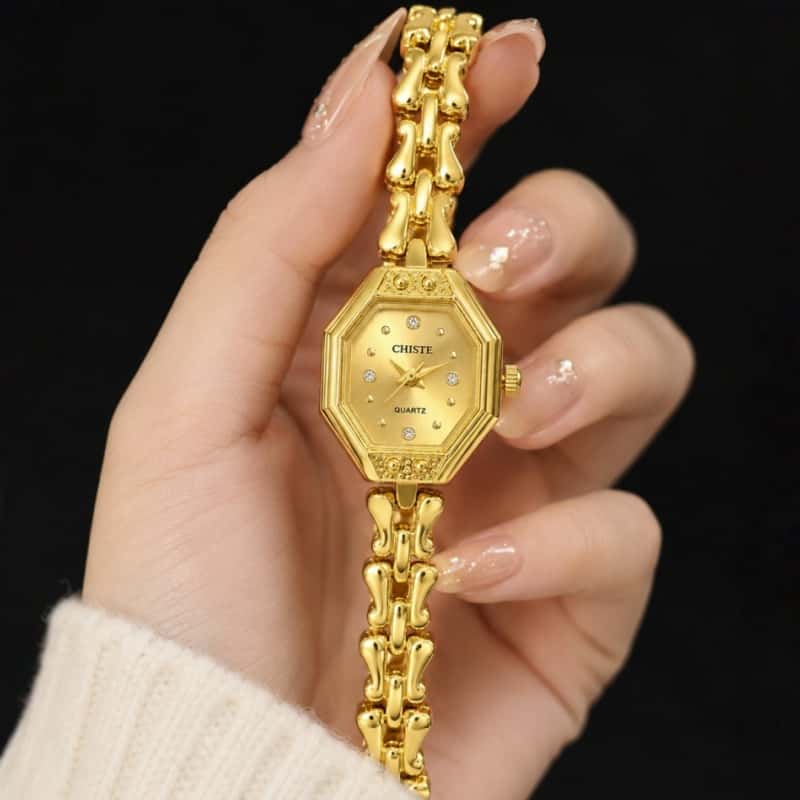 High Jewelry Watches - CHISTE Marken-Damenuhr Exquisite Luxus Retro Metall-Armbanduhr