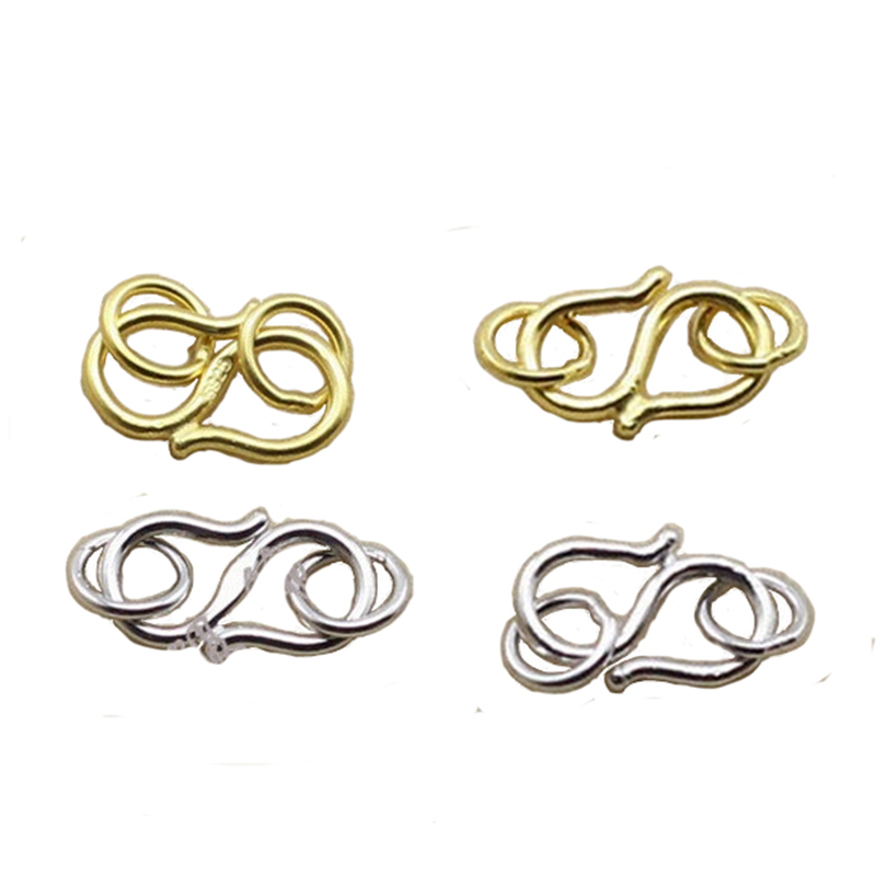 Sterling Silver Ring - 10 Stück Verschlüsse in Silber, echte