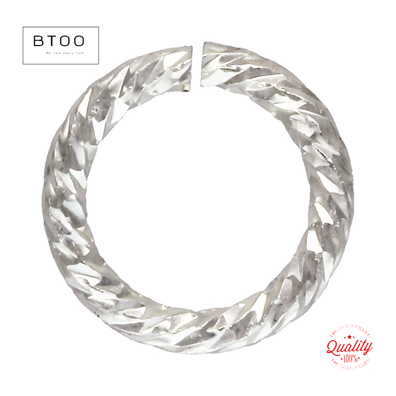 Sterling Silver Ring - Twist-Binderinge aus 925er-Sterlingsilber, offene, schließende funkelnde