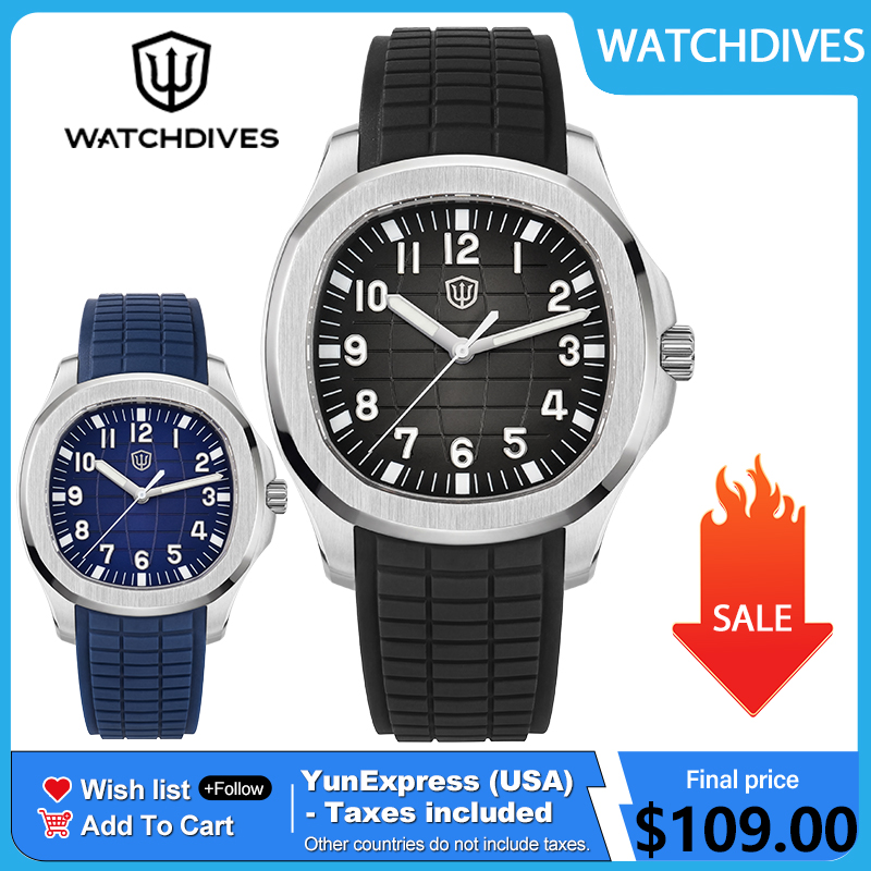 Jewelry Watches Vintage - Watchdives WD008 38 mm Taucheruhr für
