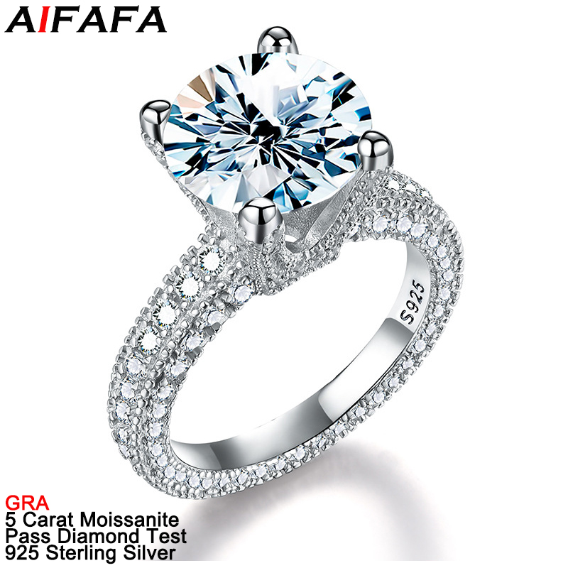 5 Karat echte Moissanit-Diaman – Sterling Silver Ring Bewertung und Preis