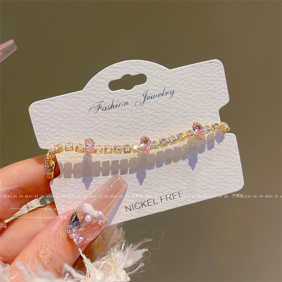 Rosa Volldiamant-Zirkon-Armbän – Best Jewelry Watches Bewertung und Preis