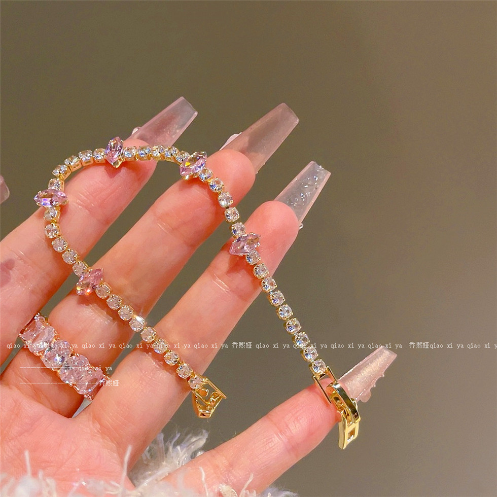 Rosa Volldiamant-Zirkon-Armbän – Best Jewelry Watches Bewertung und Preis